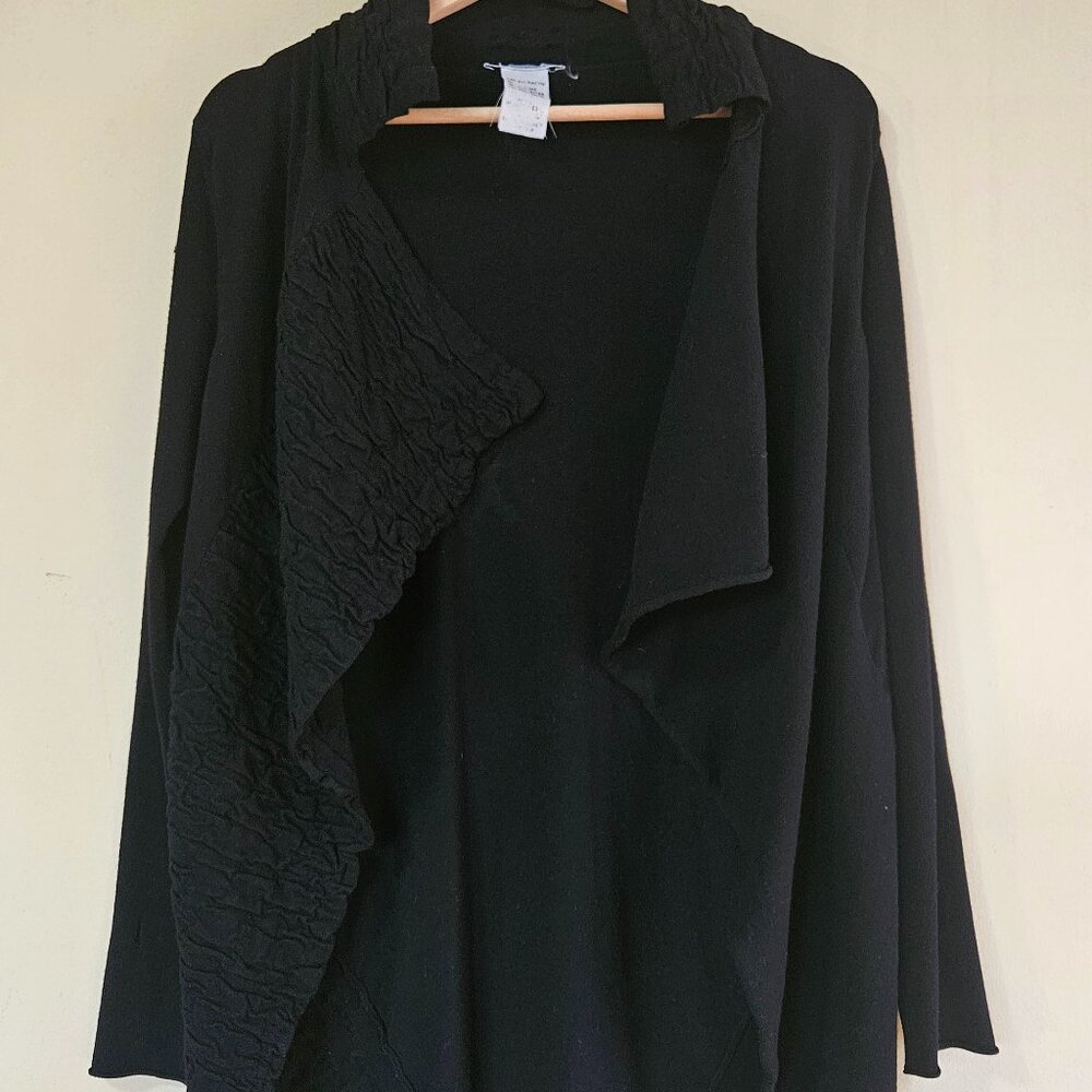 Sarah Pacini Women's Black Drapey Cardigan (S)